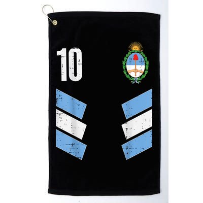 Argentina Number 10 Soccer Fan    Boys Girls Golf Towel