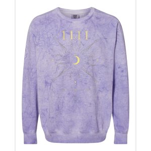 Angel Number 1111 Numerology Mystical Spiritual Number Colorblast Crewneck Sweatshirt