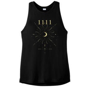 Angel Number 1111 Numerology Mystical Spiritual Number Ladies PosiCharge Tri-Blend Wicking Tank