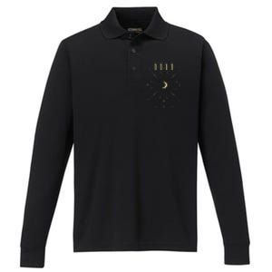 Angel Number 1111 Numerology Mystical Spiritual Number Performance Long Sleeve Polo