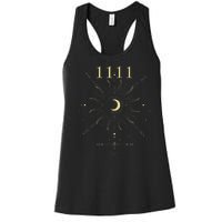 Angel Number 1111 Numerology Mystical Spiritual Number Women's Racerback Tank