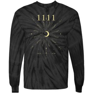 Angel Number 1111 Numerology Mystical Spiritual Number Tie-Dye Long Sleeve Shirt