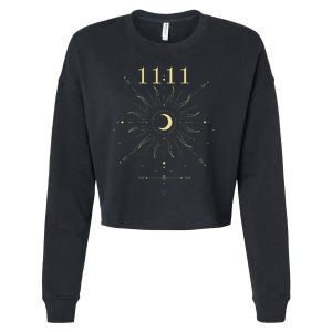 Angel Number 1111 Numerology Mystical Spiritual Number Cropped Pullover Crew