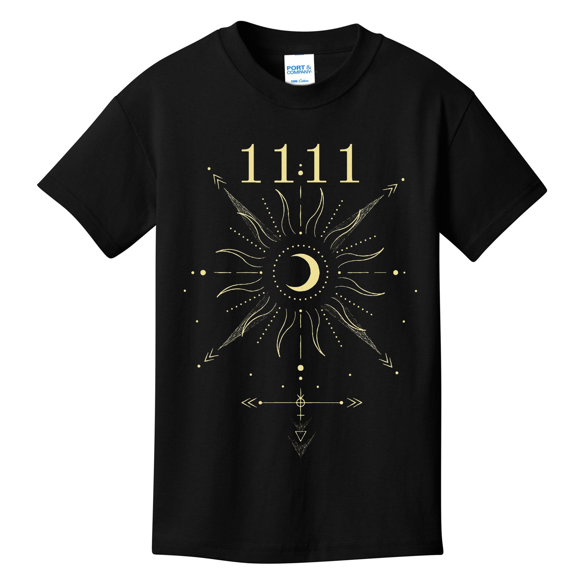 Angel Number 1111 Numerology Mystical Spiritual Number Kids T-Shirt