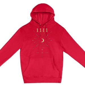 Angel Number 1111 Numerology Mystical Spiritual Number Premium Pullover Hoodie