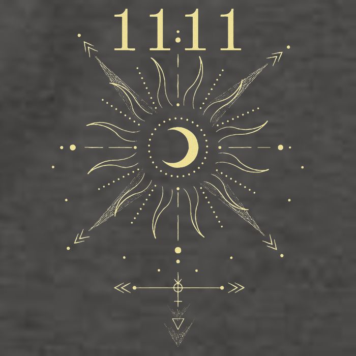 Angel Number 1111 Numerology Mystical Spiritual Number Vector Backpack