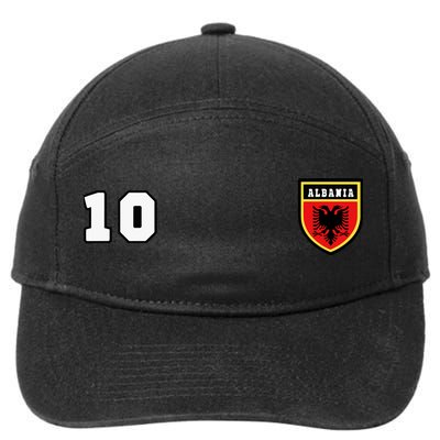 Albania Number 10 Soccer Flag Football Tirana 7-Panel Snapback Hat