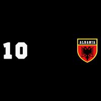 Albania Number 10 Soccer Flag Football Tirana 7-Panel Snapback Hat
