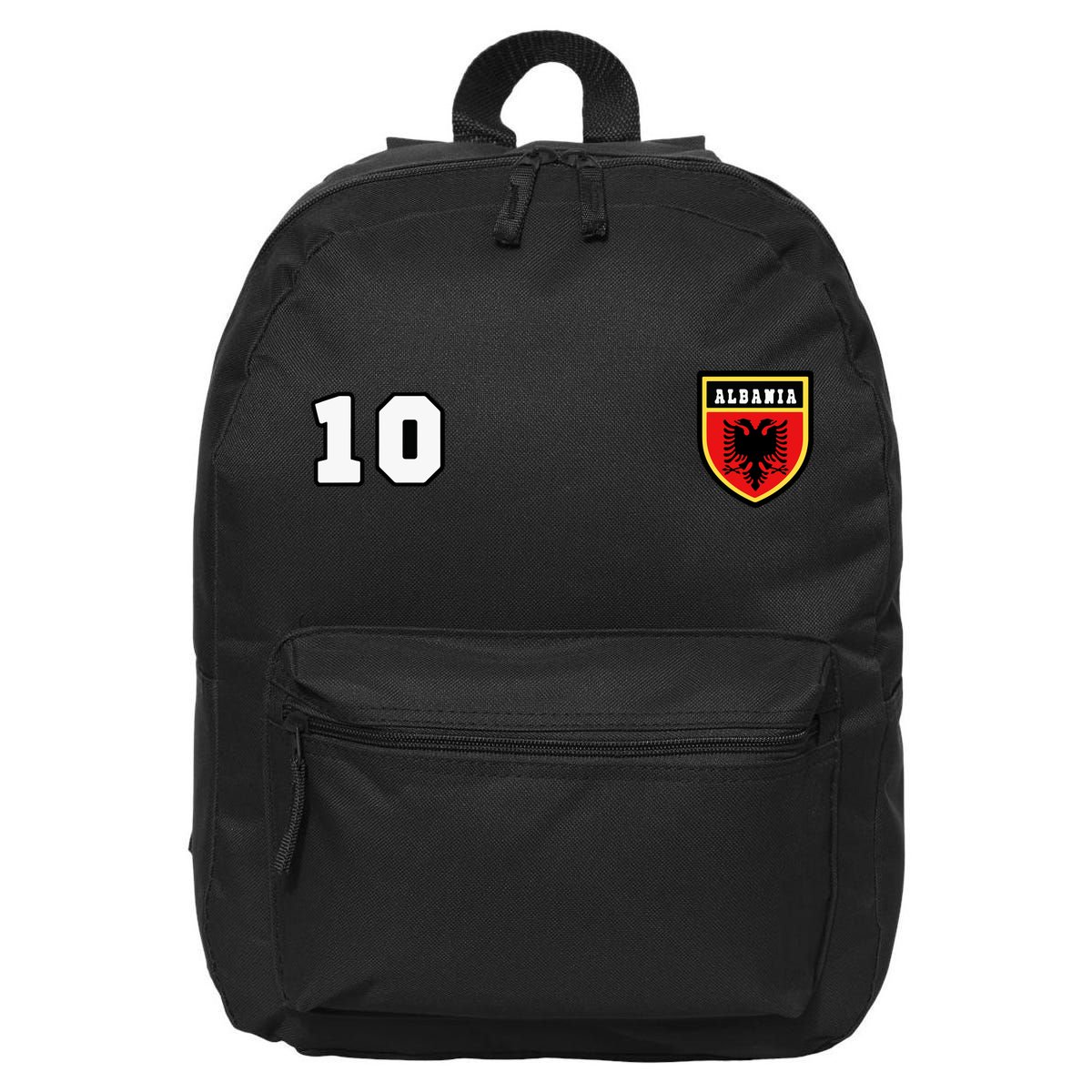 Albania Number 10 Soccer Flag Football Tirana 16 in Basic Backpack