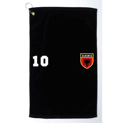 Albania Number 10 Soccer Flag Football Tirana Golf Towel