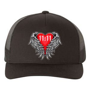 Angel Number 1111 With Heart And Wings Of Angel Yupoong Adult 5-Panel Trucker Hat