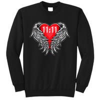 Angel Number 1111 With Heart And Wings Of Angel Sweatshirt