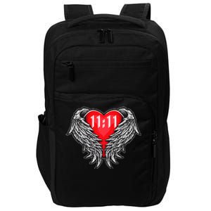 Angel Number 1111 With Heart And Wings Of Angel Impact Tech Backpack