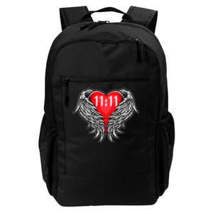 Angel Number 1111 With Heart And Wings Of Angel Daily Commute Backpack