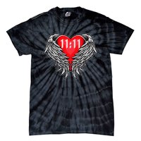 Angel Number 1111 With Heart And Wings Of Angel Tie-Dye T-Shirt