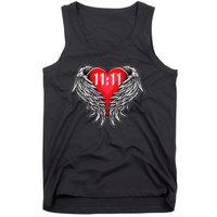 Angel Number 1111 With Heart And Wings Of Angel Tank Top