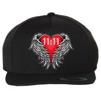 Angel Number 1111 With Heart And Wings Of Angel Wool Snapback Cap