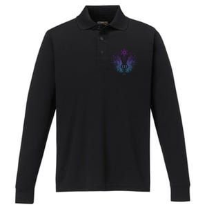 Angel Number 777 Sacred Geometry Healing Performance Long Sleeve Polo