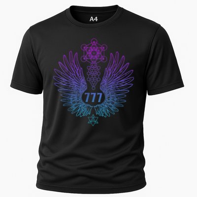 Angel Number 777 Sacred Geometry Healing Cooling Performance Crew T-Shirt