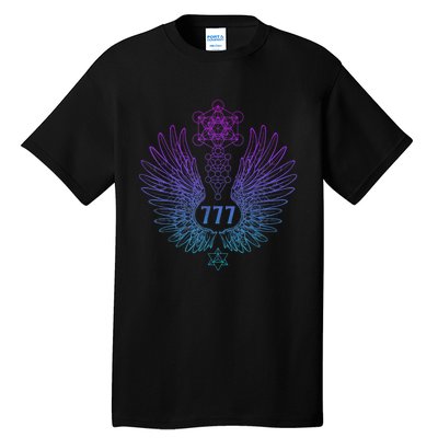 Angel Number 777 Sacred Geometry Healing Tall T-Shirt