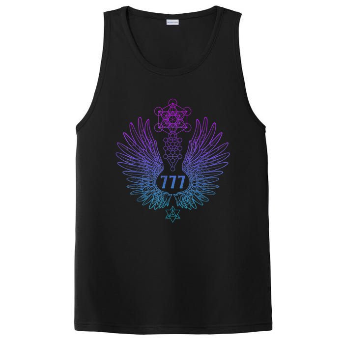 Angel Number 777 Sacred Geometry Healing PosiCharge Competitor Tank