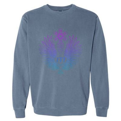 Angel Number 777 Sacred Geometry Healing Garment-Dyed Sweatshirt