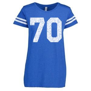 Athlete Number 70 Jersey Uniform Number #70 Athletic Style Sports Teams Enza Ladies Jersey Football T-Shirt