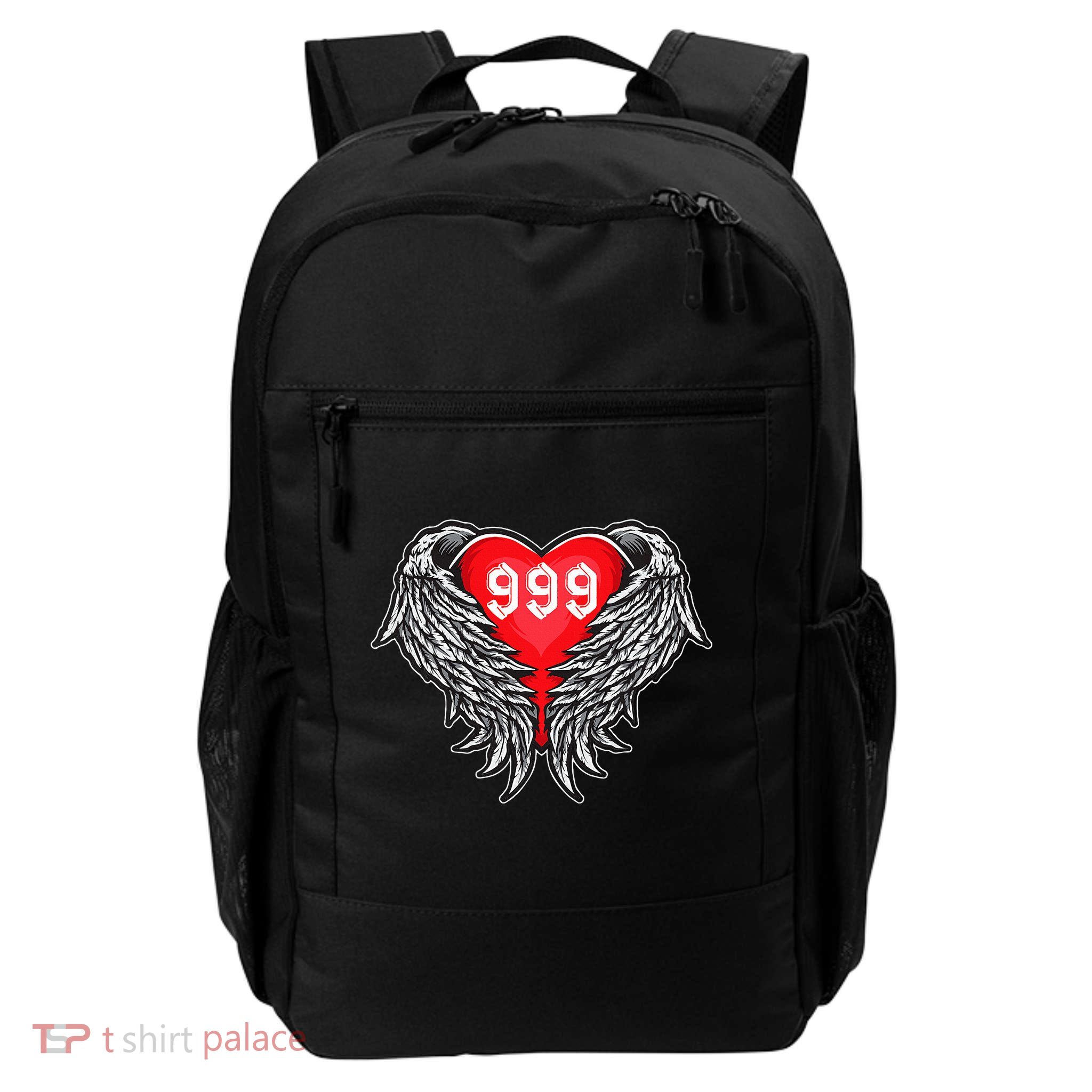 Angel Number 999 With Heart And Wings Of Angel  Daily Commute Backpack