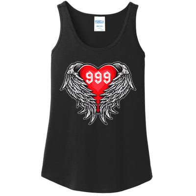 Angel Number 999 With Heart And Wings Of Angel  Ladies Essential Tank