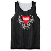 Angel Number 999 With Heart And Wings Of Angel  Mesh Reversible Basketball Jersey Tank