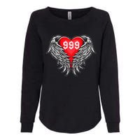 Angel Number 999 With Heart And Wings Of Angel  Womens California Wash Sweatshirt