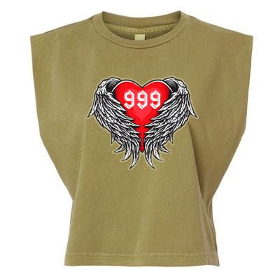 Angel Number 999 With Heart And Wings Of Angel  Garment-Dyed Women's Muscle Tee