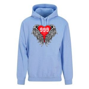 Angel Number 999 With Heart And Wings Of Angel  Unisex Surf Hoodie