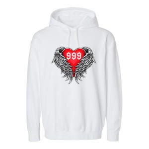 Angel Number 999 With Heart And Wings Of Angel  Garment-Dyed Fleece Hoodie