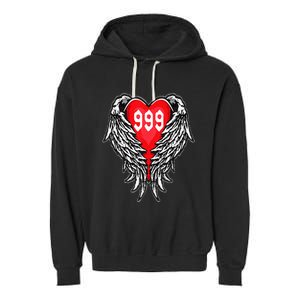 Angel Number 999 With Heart And Wings Of Angel Garment-Dyed Fleece Hoodie