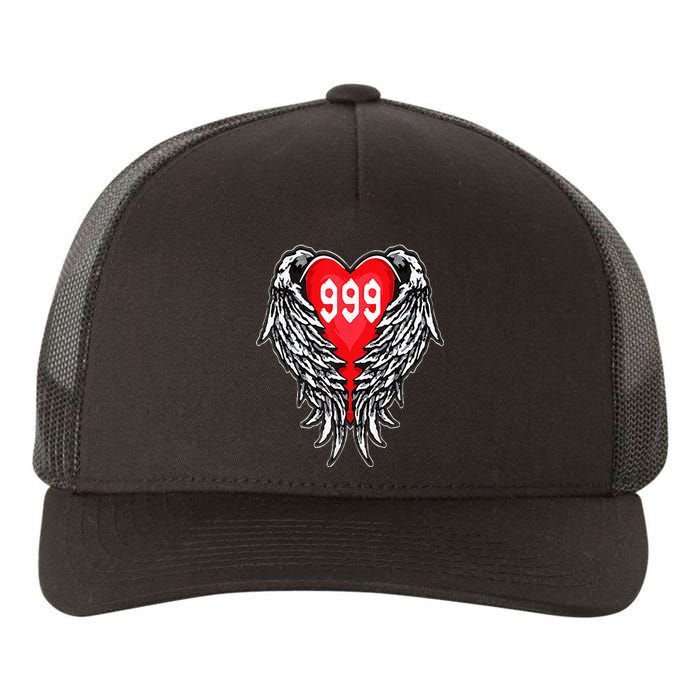 Angel Number 999 With Heart And Wings Of Angel Yupoong Adult 5-Panel Trucker Hat