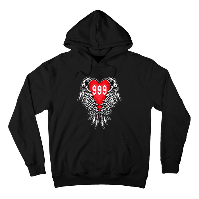 Angel Number 999 With Heart And Wings Of Angel Hoodie