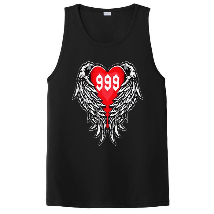 Angel Number 999 With Heart And Wings Of Angel PosiCharge Competitor Tank