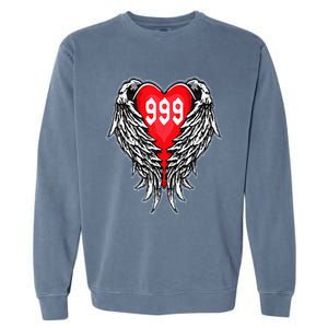 Angel Number 999 With Heart And Wings Of Angel Garment-Dyed Sweatshirt