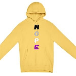 Asexual Nope Ace Pride Flag Asexuality Lgbt Community Premium Pullover Hoodie