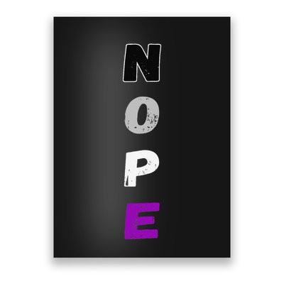 Asexual Nope Ace Pride Flag Asexuality Lgbt Community Poster