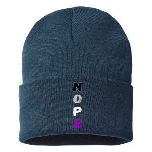 Asexual Nope Ace Pride Flag Asexuality Lgbt Community Sustainable Knit Beanie