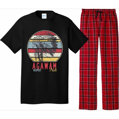 Agawam Native American Indian Tribe Respect Pride Retro Cute Gift Pajama Set