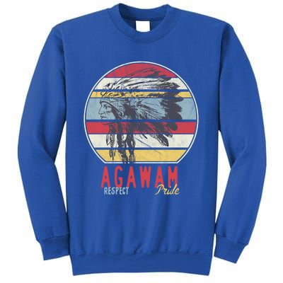 Agawam Native American Indian Tribe Respect Pride Retro Cute Gift Sweatshirt