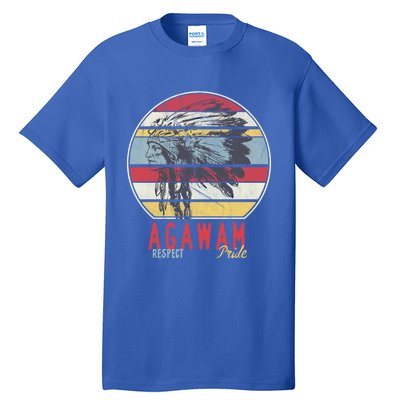 Agawam Native American Indian Tribe Respect Pride Retro Cute Gift Tall T-Shirt