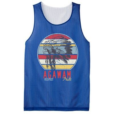 Agawam Native American Indian Tribe Respect Pride Retro Cute Gift Mesh Reversible Basketball Jersey Tank