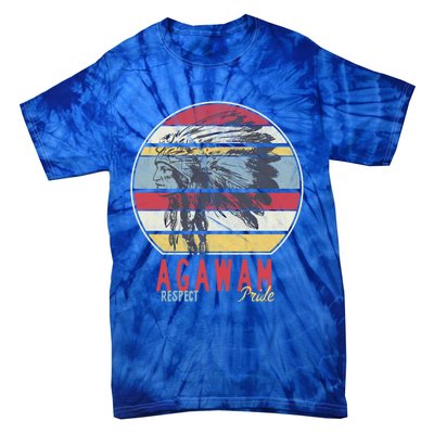 Agawam Native American Indian Tribe Respect Pride Retro Cute Gift Tie-Dye T-Shirt