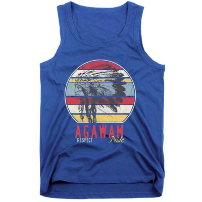 Agawam Native American Indian Tribe Respect Pride Retro Cute Gift Tank Top