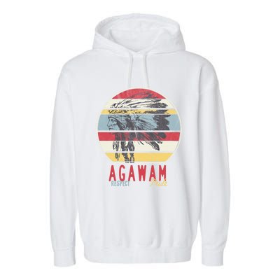 Agawam Native American Indian Tribe Respect Pride Retro Cute Gift Garment-Dyed Fleece Hoodie