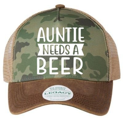 Auntie Needs A Beer Gift Legacy Tie Dye Trucker Hat